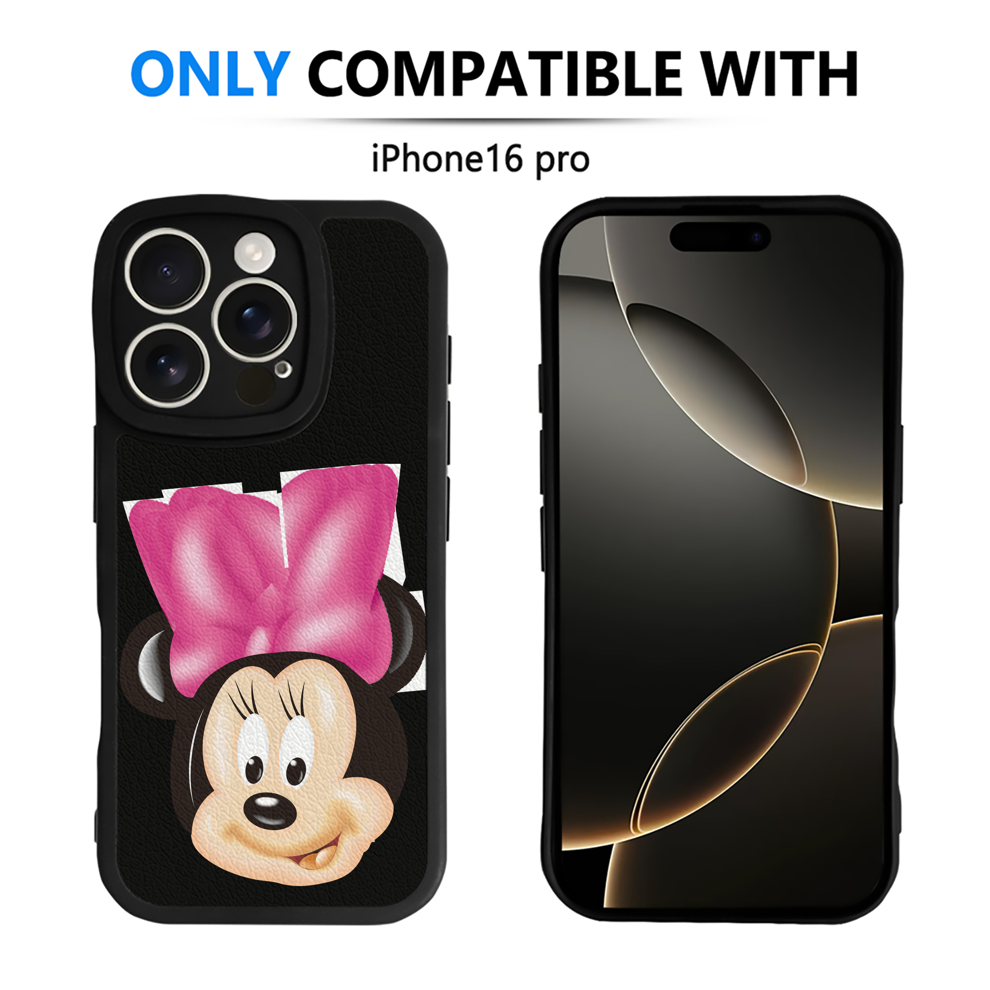 （画像用） ミッキーマウス Mickey Mouse 【iPhone 16シリーズ対応】シリコンスマホケース（レザー調） 材質：シリコン